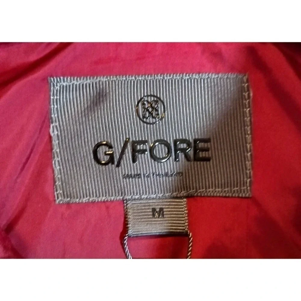 NWT G/FORE Women's M Floral Quilted Golf Vest White Burgundy Full Zip $250 MSRP